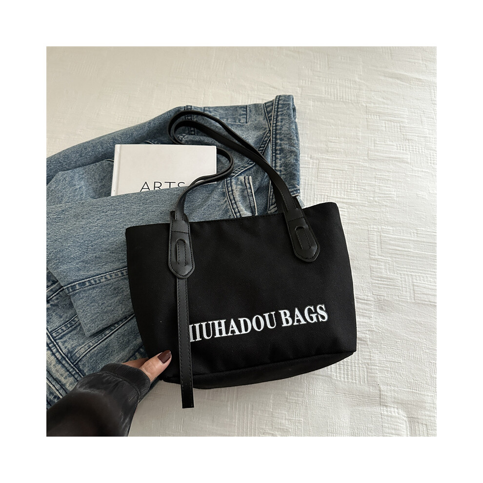 (Black) Modern Stylish Bucket Bag For Women With Zipper Closure Soft Fabric For Everyday Comfort-image-OPC-PFJTGNT-NEW