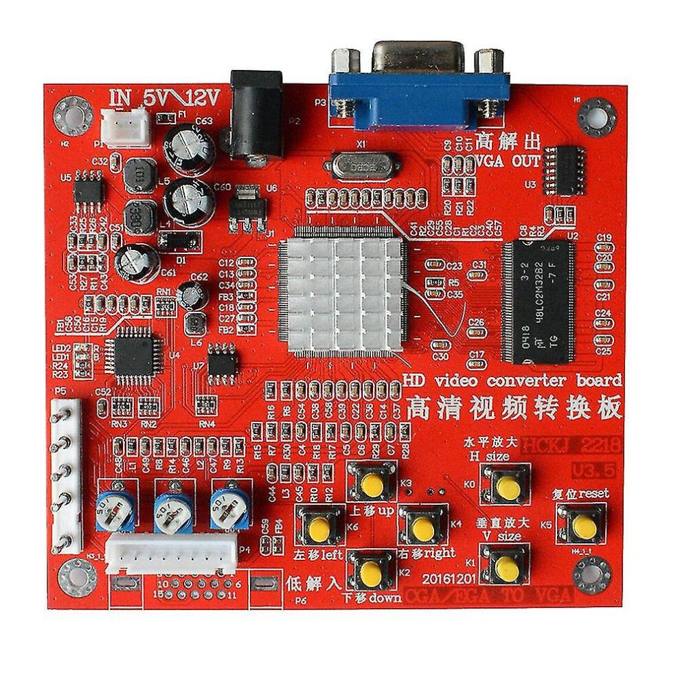 Game Cga To Vga Converter Converter Board Rgbs/Cga To Vga Hd Rgb To Vga Converter 9372166172312