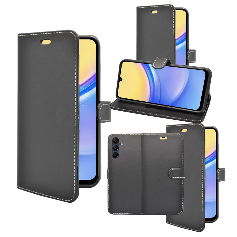 (Black) Case For Samsung Galaxy A16 Wallet Flip Pouch Cover