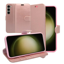 (Rose Gold) Case For Samsung Galaxy S24 FE Wallet Flip Cover