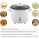 1.8L Rice Cooker /Removable Bowl / Keep Warm Functionality /Cup & Spatula / Cook 4