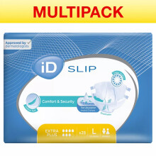 iD Slip Extra Plus - Large - 4 Packs of 28 Incontinence Slips Cotton Feel