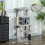 PawHut PawHut Cat Tree Tower Scratching Post Bed House, 132cm, Light Grey 2
