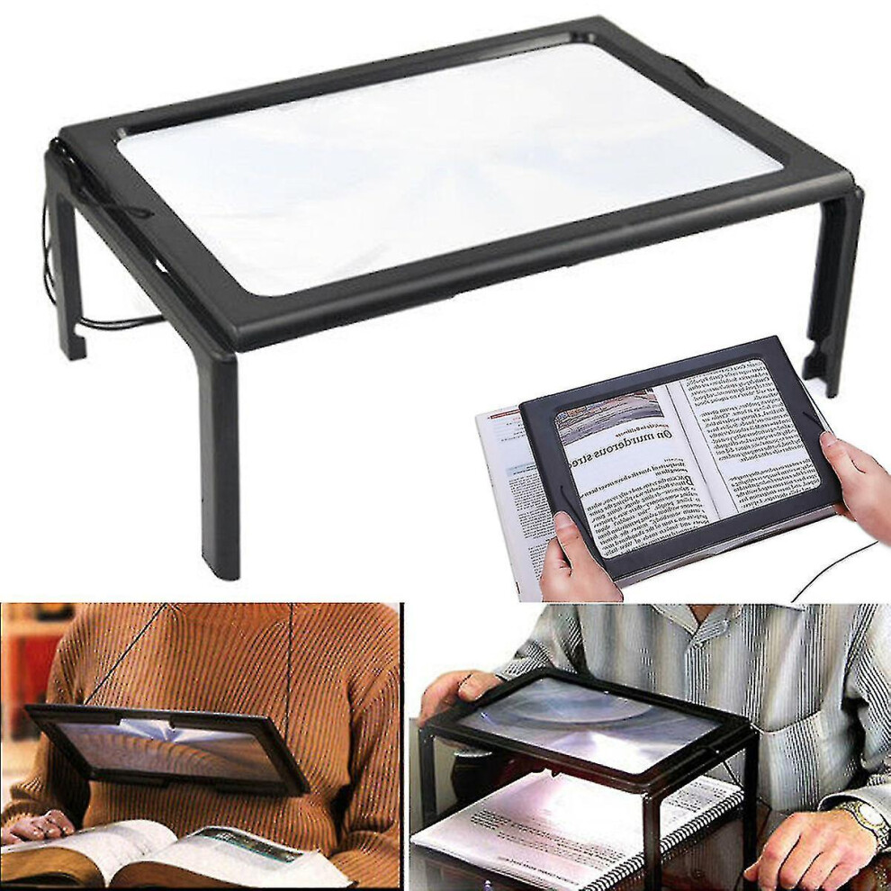 Usb Large Magnifying Glass Hands Free Reading Magnifier With Led Light
