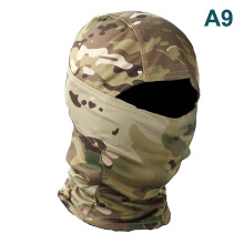 (A9) Camouflage Balaclava Full Face Wargame Cycling Helmet Liner Tactical Airsoft Cap