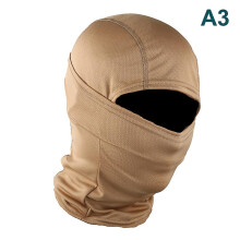 (A3) Camouflage Balaclava Full Face Wargame Cycling Helmet Liner Tactical Airsoft Cap