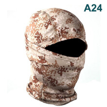 (A24) Camouflage Balaclava Full Face Wargame Cycling Helmet Liner Tactical Airsoft Cap