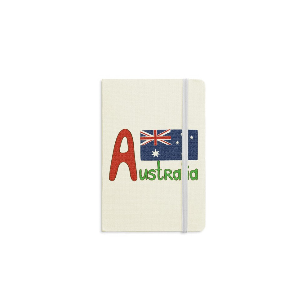 Australia National Flag Red Blue Pattern Notebook Official Fabric Hard Cover Classic Journal Diary-image-OPC-PFJTYD5-NEW