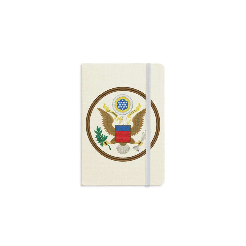United States National Emblem Notebook Official Fabric Hard Cover Classic Journal Diary-image-OPC-PFJTYFS-NEW