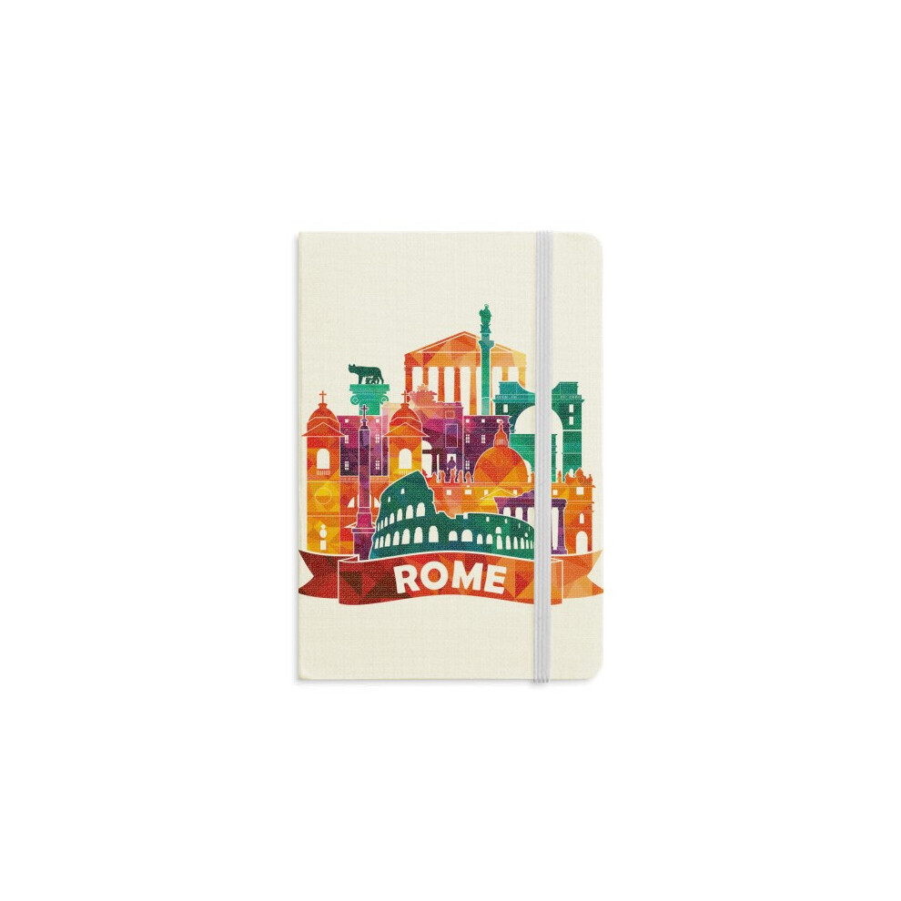 Italy Rome Landscape  Landmark Notebook Official Fabric Hard Cover Classic Journal Diary-image-OPC-PFJTYH5-NEW
