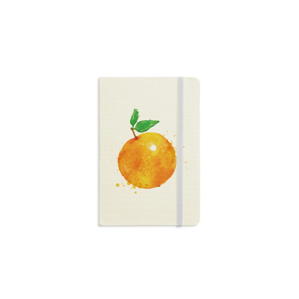 Orange Fruit Watercolor Illustration Pattern Notebook Official Fabric Hard Cover Classic Journal Diary-image-OPC-PFJTZYJ-NEW