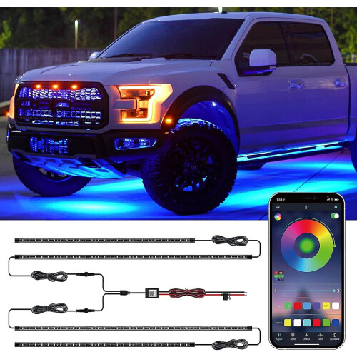 Exterior Car Led Light, Rgb Car Underglow Lights With App Control, Sound Sensor, 16 Million Colors, Music