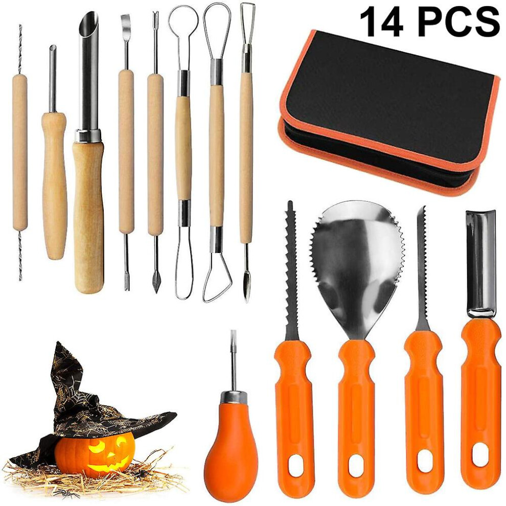 Halloween Pumpkin Carving Tools Kit - 13 Professional Stainless Steel Tools 9372166204679