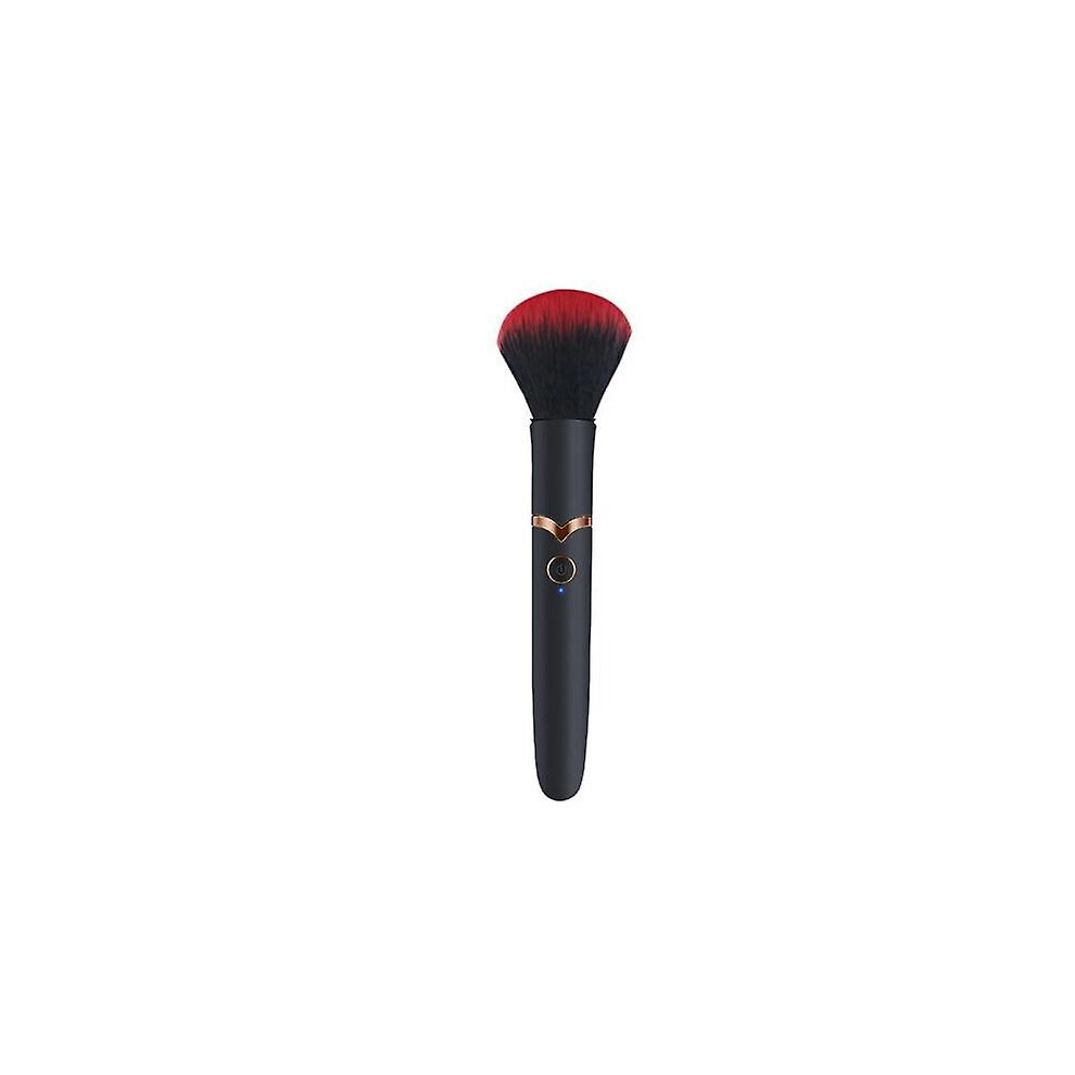 Black (Black) Electric Makeup Brush 10 Speed Vibration Usb Charge Face Brush For Foundation, Concealer Or Blush