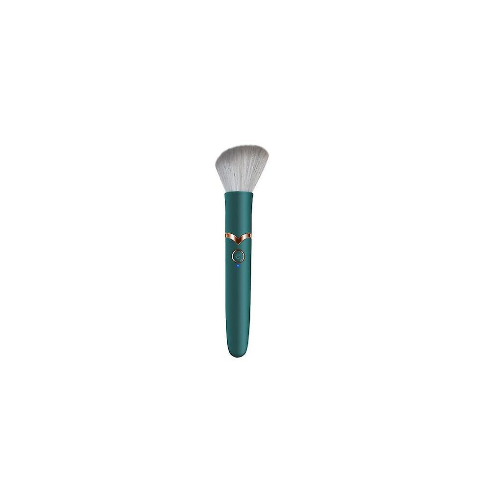Green (Green) Electric Makeup Brush 10 Speed Vibration Usb Charge Face Brush For Foundation, Concealer Or Blush
