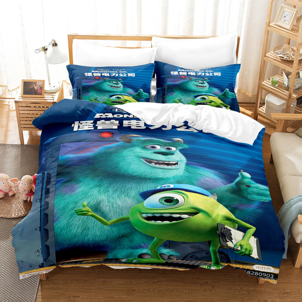 (Style 10, Single(135X200CM/2PCS)) Monster Kids Bedding Single Double Duvet Cover UK