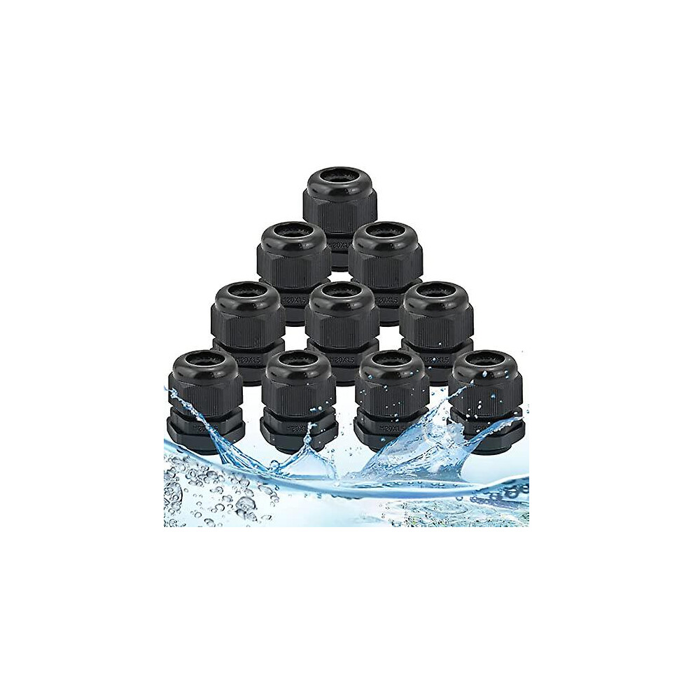 10 Pcs Cable Glands, Waterproof Cable Connectors Adjustable Cable Joint 6-12Mm/10-14Mm Gland Joint For Home Garden 9372166208332
