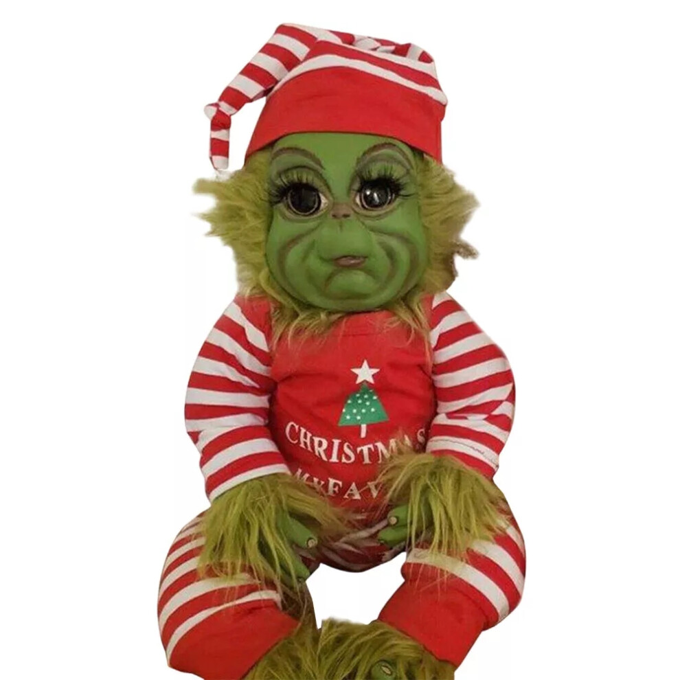 (A) Christmas Grinch Baby Stuffed Plush Toys Grinch Doll Xmas Kids Gifts Home Decor