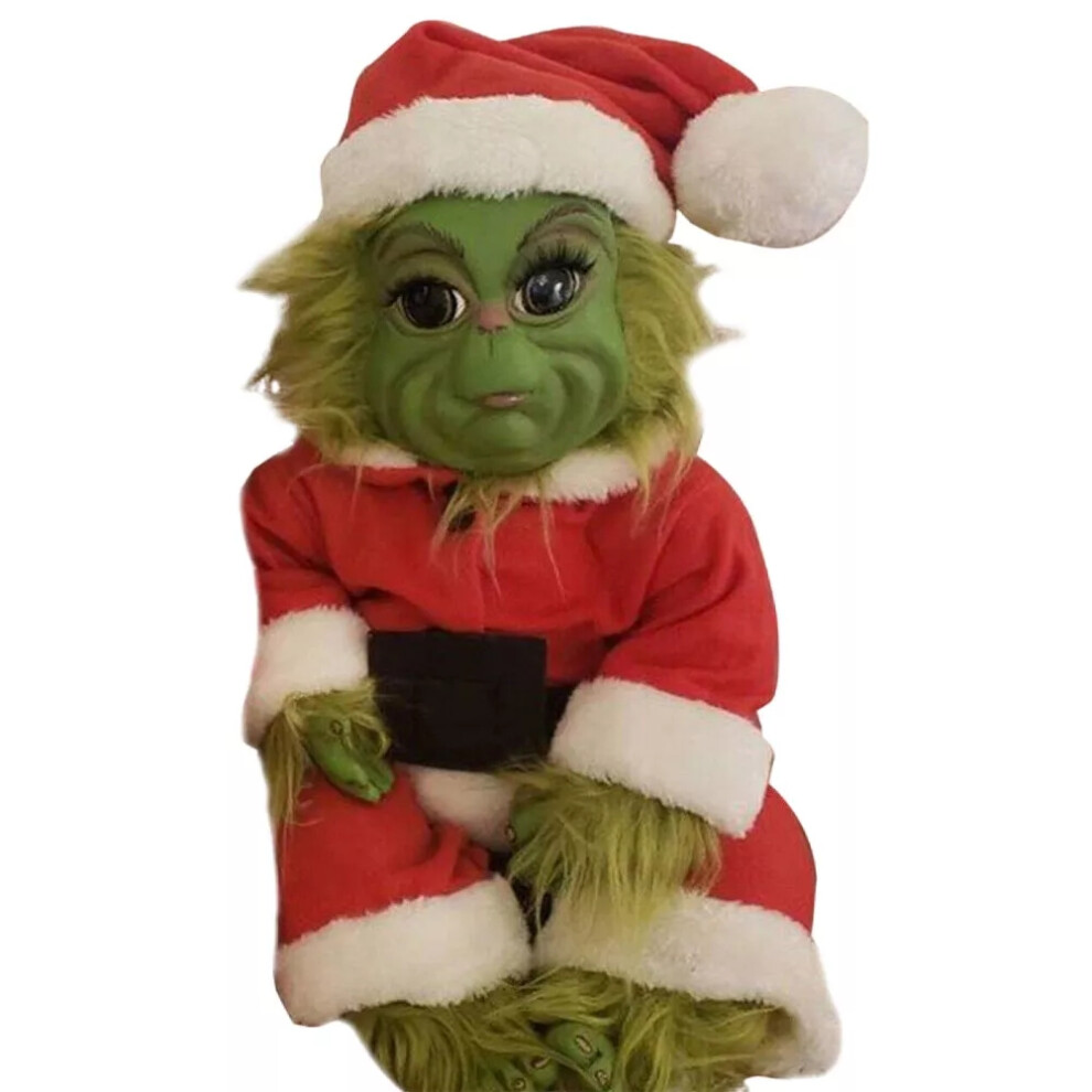 (B) Christmas Grinch Baby Stuffed Plush Toys Grinch Doll Xmas Kids Gifts Home Decor