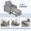 Homcom HOMCOM Pull Out Chair Bed, Sleeper Chair with Pillow, Side Pockets, Light Grey 4