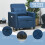 Homcom HOMCOM Pull Out Chair Bed, Sleeper Chair with Pillow, Side Pockets, Blue 5