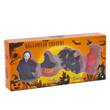 Kids Halloween Eraser Box Set Of Four Halloween Party Favors Creative Fine 4 Styles 3d Halloween Miniatures Eraser