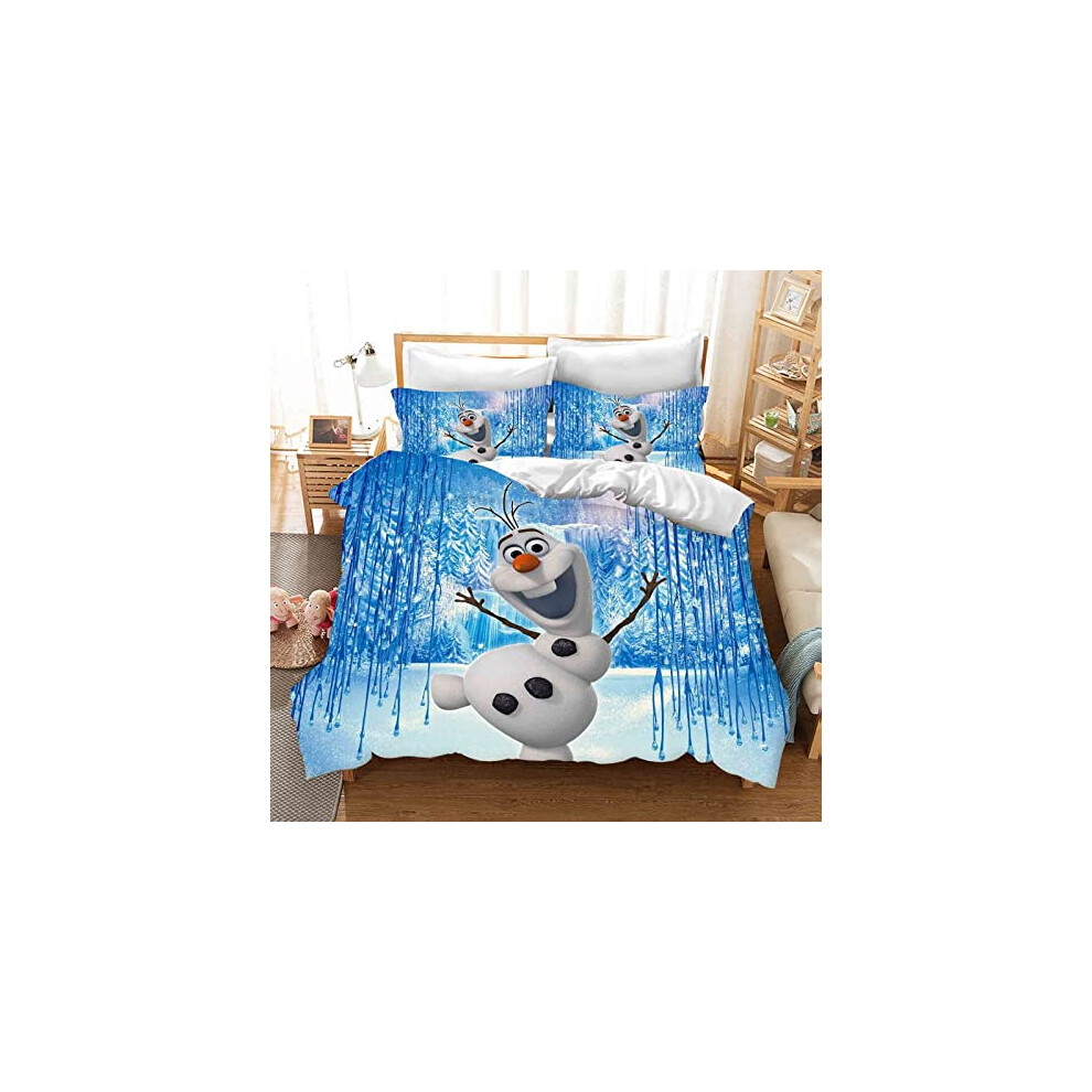 (Style 2, Single135x200cm) Frozen 21d Bedding Set Quilt Duvet Cover Single Double King