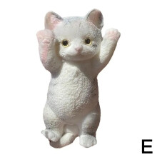 (E) 20CM*10CM Big Size Chubby Cat Toys,Cat Squishies Squeeze Toys,Soft Cat Squishies Stress Balls with Flocking Surface