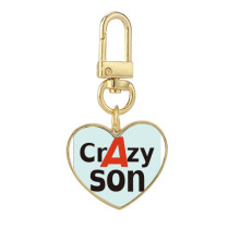 best cool son boy gold heart keychain metal keyring holder