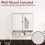 Home Discount Priano 2 Door Bathroom Wall Cabinet Mirrored Shelf 6