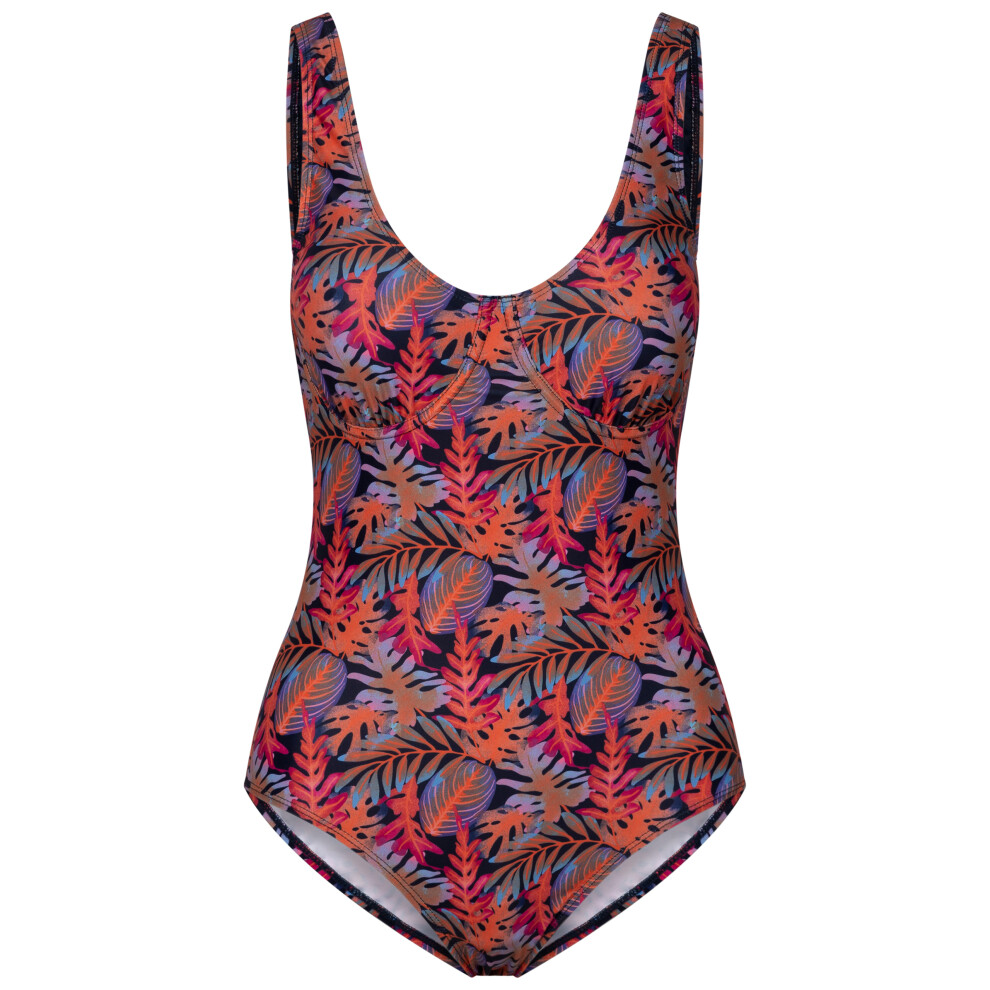 (10, Navy Print) Trespass Womens Printed Swimsuit Julie