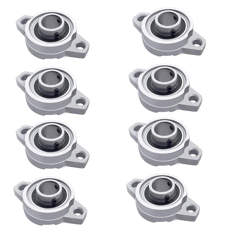 8 Pack Zinc Alloy Ball Bearing Blocks With Kp001 Auto Bore Flange (12Mm) 9372166228422
