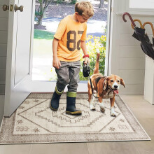 (60 cm x 110 cm (2ft x 3ft 7")_ Large Door Mat/Bath Mat, Radiant) Living Room Runner Rugs Traditional Carpet Mat
