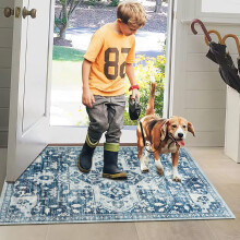 (60 cm x 110 cm (2ft x 3ft 7")_ Large Door Mat/Bath Mat, Tranquil) Living Room Runner Rugs Traditional Carpet Mat