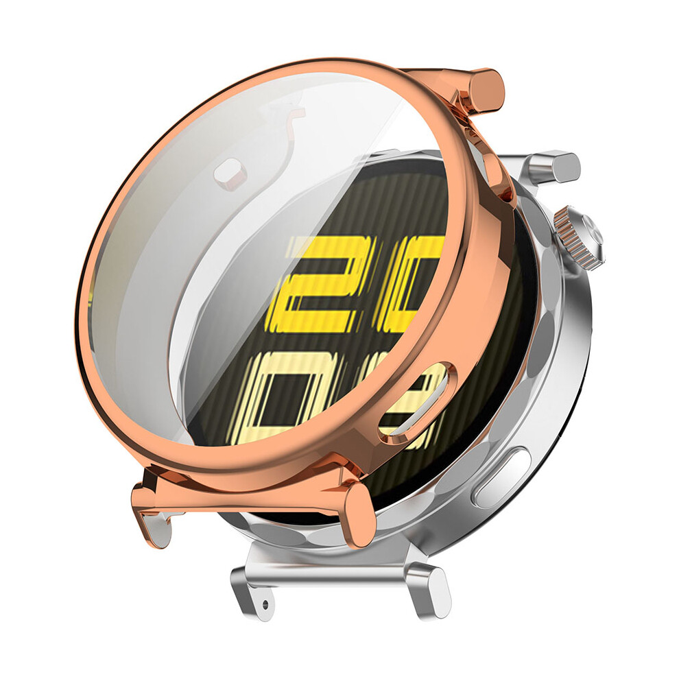 (Electroplated Rose ) Watch Protective Case For Huawei Watch Gt5 Pro Tpu Full Cover Watch Case Gold 663250733960