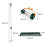 T-Mech (100cm, Green) Lawn Leveller & Aerator Grass Roller Levelling Rake 6