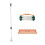 T-Mech (100cm, Orange ) Lawn Leveller & Aerator Grass Roller Levelling Rake 10