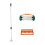 T-Mech (50cm, Orange ) Lawn Leveller & Aerator Grass Roller Levelling Rake 10