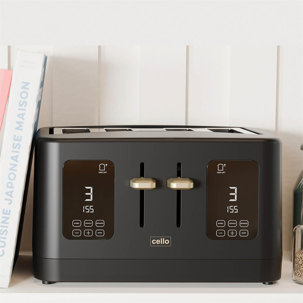 cello-digital-4-slice-toaster-with-toast-timer--1600w--digital-control-panel--wide-slot--7-browning-levels--auto-stop