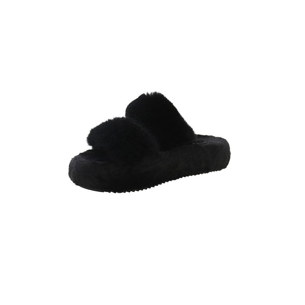(Black, 38) Fall Fashionable And Winter Plush Slippers For Women Offering Ultimate Warmth And Style-image-OPC-PFJW6RB-NEW
