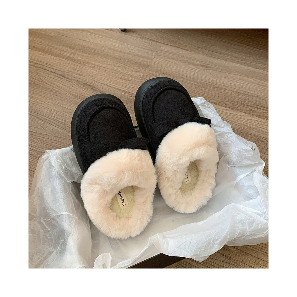 (Black, 4041) Warm And Snug Cotton Slippers Designed For Fall And Winter Casual Wear At Work-image-OPC-PFJW6Y2-NEW