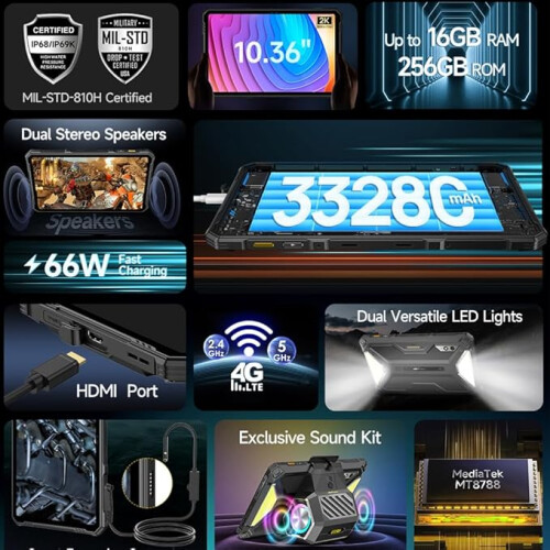 Ulefone Ulefone Armor PAD 3 Pro Rugged Tablet Android 13, 16GB+256GB+2TB 1
