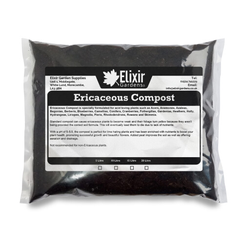 Elixir Garden Supplies (5L) Ericaceous Compost Soil & Potting Media