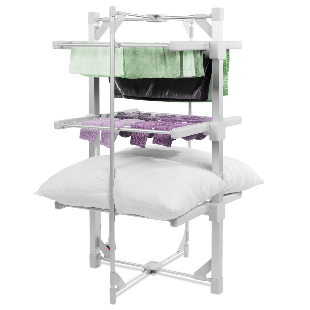 3 Tier Electric Heated Clothes Airer 15kg Capacity Foldable Dryer