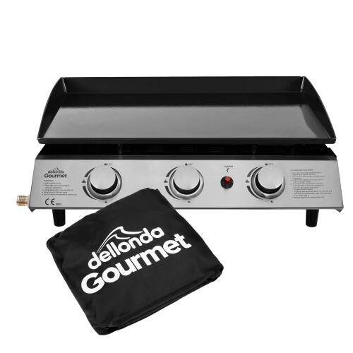 Dellonda 3 Burner Portable Gas Plancha & Cover