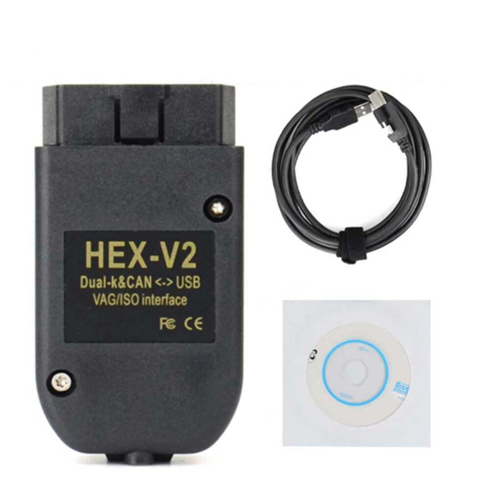 Dual-K & CAN USB VAG/ISO V2 Interface OBD2 Scan Cable Car Diagnostic Tool for VCDS, Support Volkswagen, Audi, Seat, Skoda.