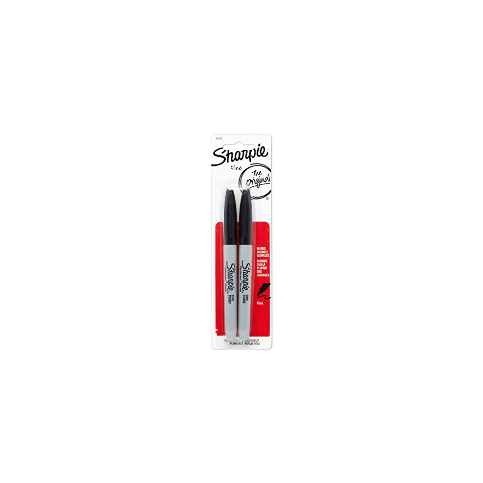 Sharpie CD/DVD Permanent Marker Fine & Ultra Fine Tip - Black (Pack of 2)
