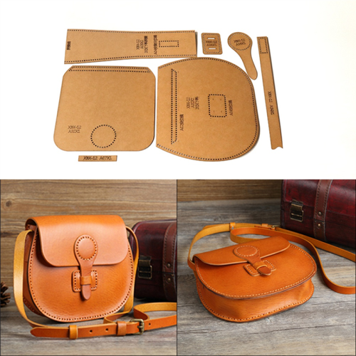  LLhappy DIY Leather Tool Kit Kraft Handbag Sewing Pattern Size 21x19x6.5CM 2