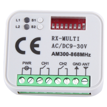 Universele RX Multi Frequentie 300-868MHz Ontvanger 2CH 12V 24V