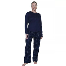 (Navy, L) GAP Womens Flannel Pajamas Sleep Set
